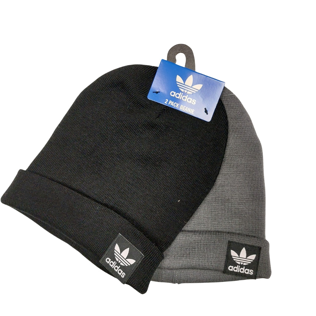 Adidas 2 Pack Beanie Black Gray Size OSFA A2L001