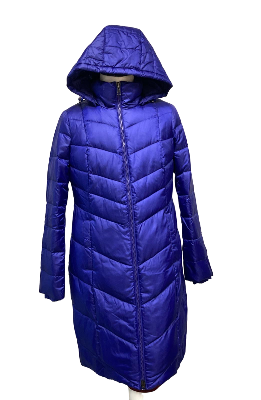 Lands End Ladies Casual Down Coat Purple Sapphire