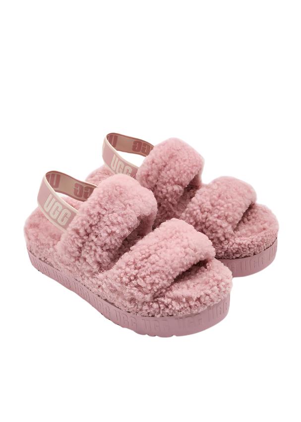 UGG Women's Oh Fluffita Sandals Rose Grey 1120876