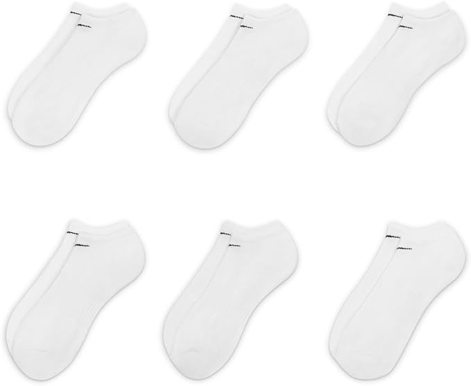 Nike Unisex Everyday Cushion No Show Socks White SX7675-100