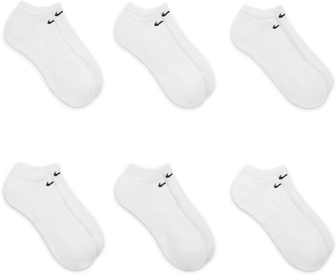 Nike Unisex Everyday Cushion No Show Socks White SX7675-100