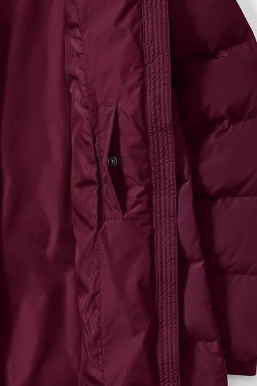 Lands' End Women's Maxi Down Coat Rich Burgundy