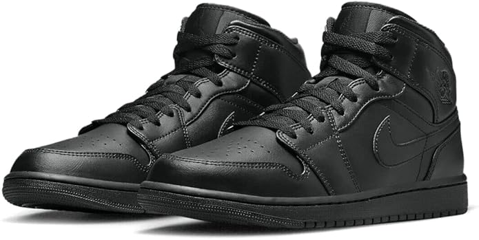 Air Jordan 1 Mid Black/Black-Black 554724 093