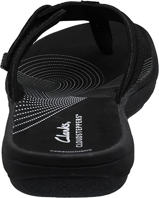 Clarks CloudSteppers Womens Brinkley Jazzh Flip-Flops Black