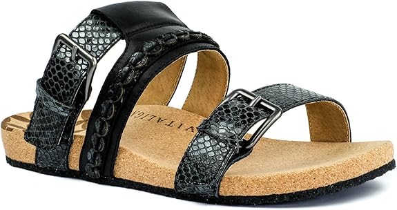 Revitalign Sofia Slide Black Sandals