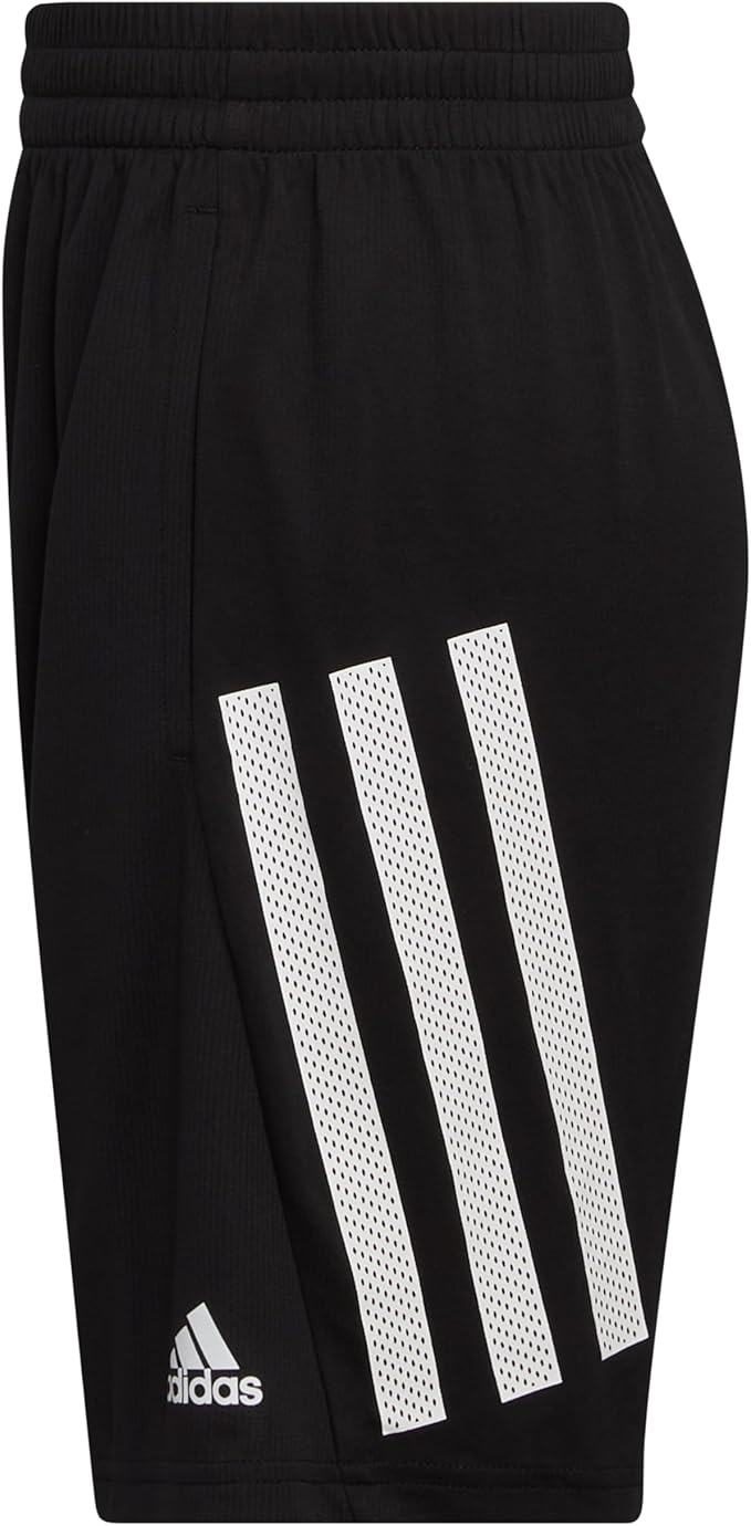 Adidas Boys' Elastic Waistband Bold 3S Short Black 001