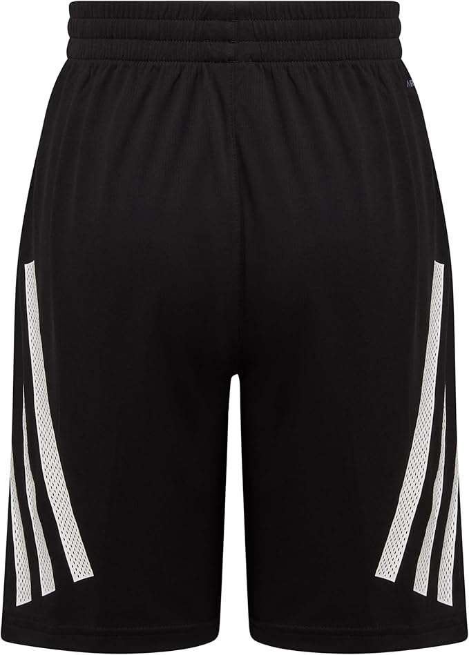 Adidas Boys' Elastic Waistband Bold 3S Short Black 001