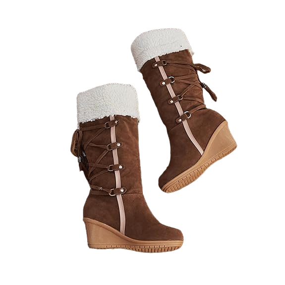 Fashion Women's Winter Long Brown Boots