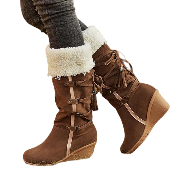 Fashion Women's Winter Long Brown Boots