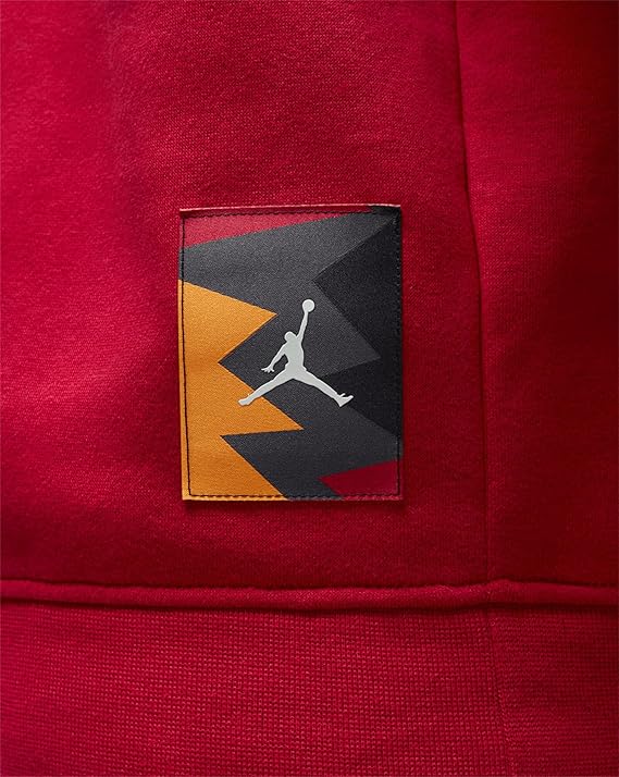 Jordan Men's Flight MVP Cardinal Red Fleece Pullover Hoodie FB7021-619