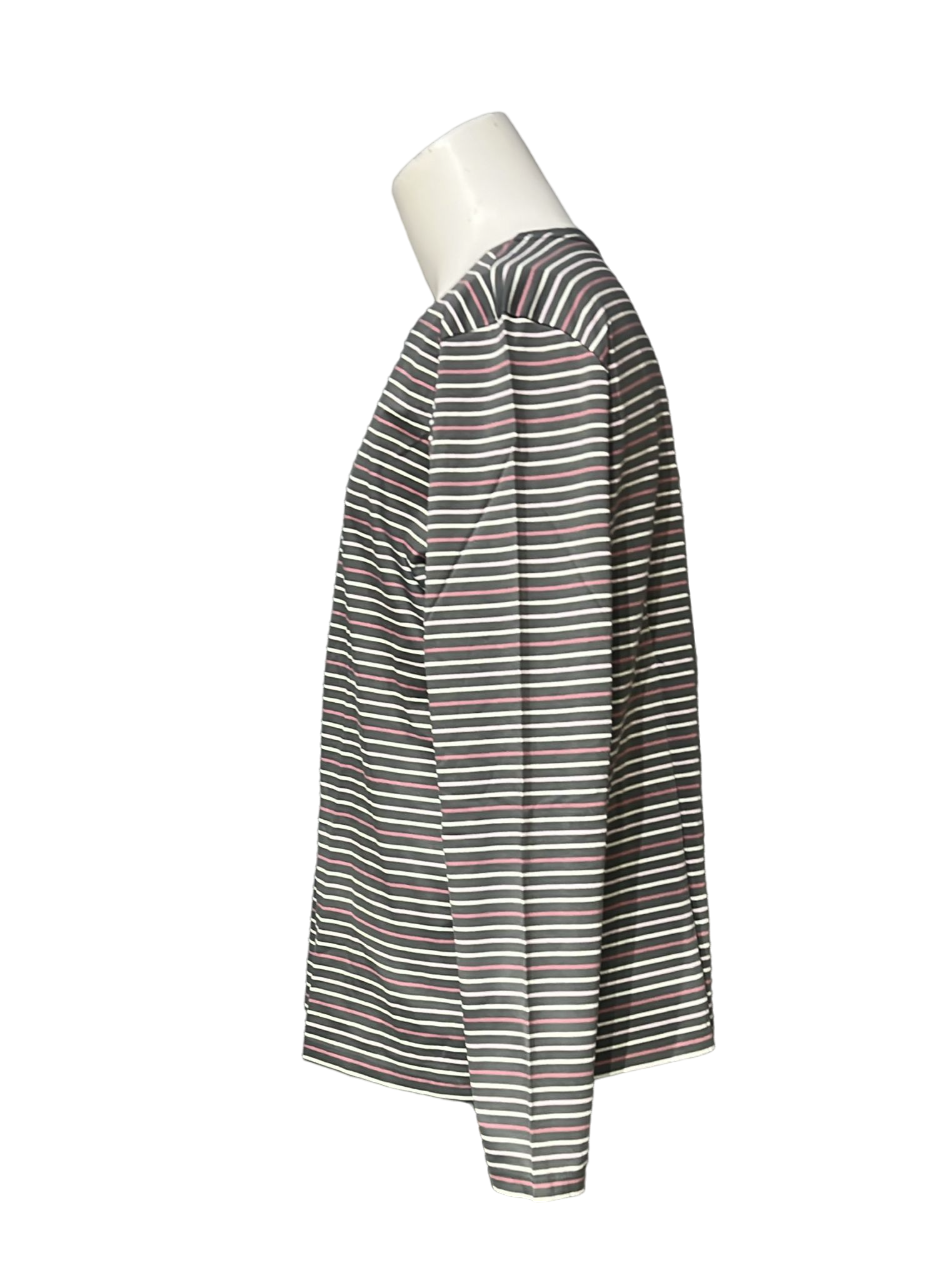 Lands' End Warm Graphite Multi Stripe