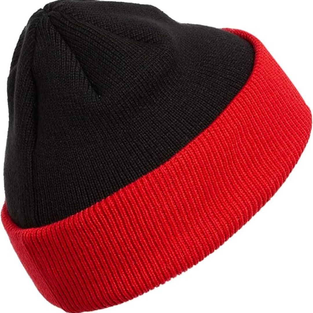 Adidas Unisex-Adult Sunday Cuff Beanie Black/Vivid Red/White