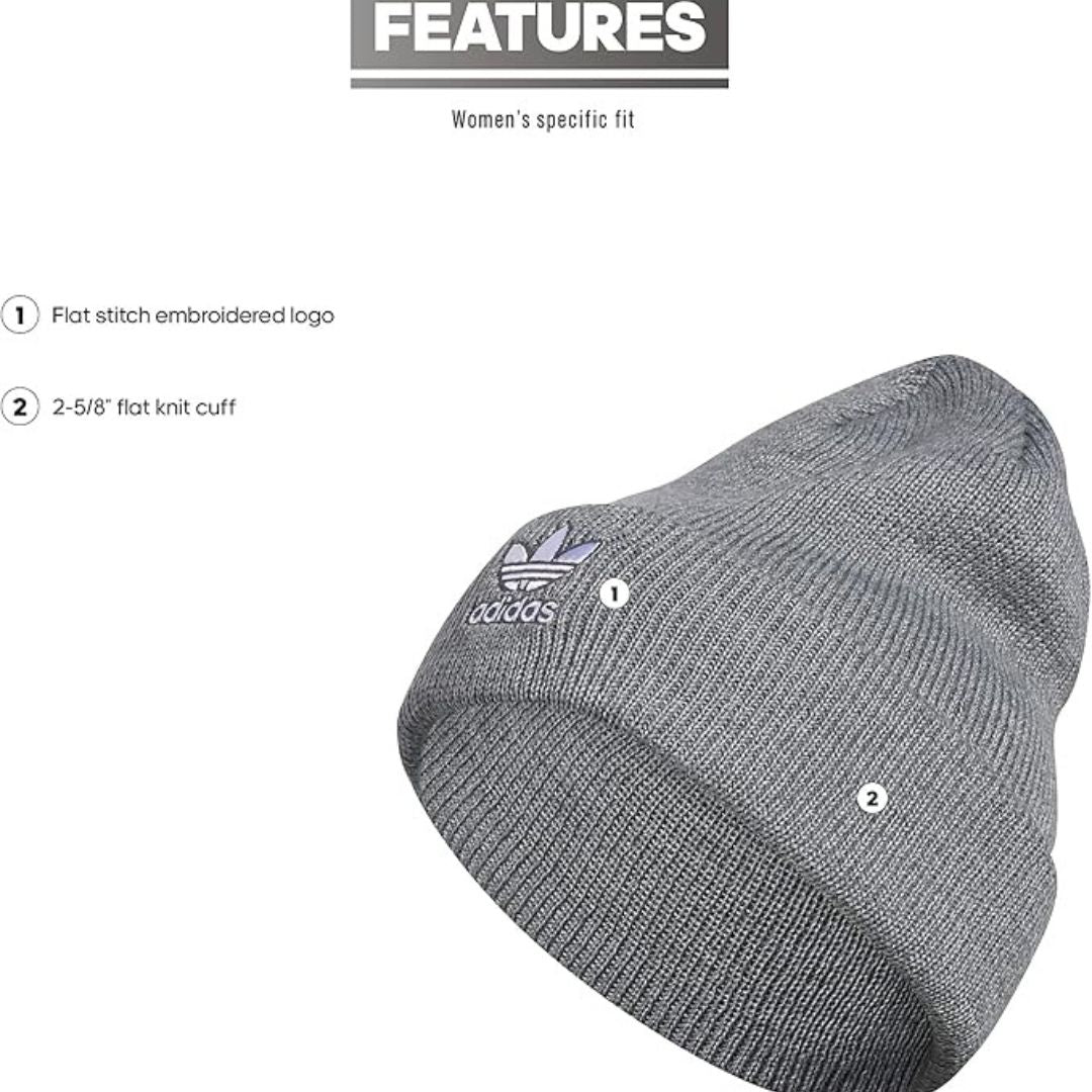 Adidas Women's Trefoil Beanie Heather Grey/White