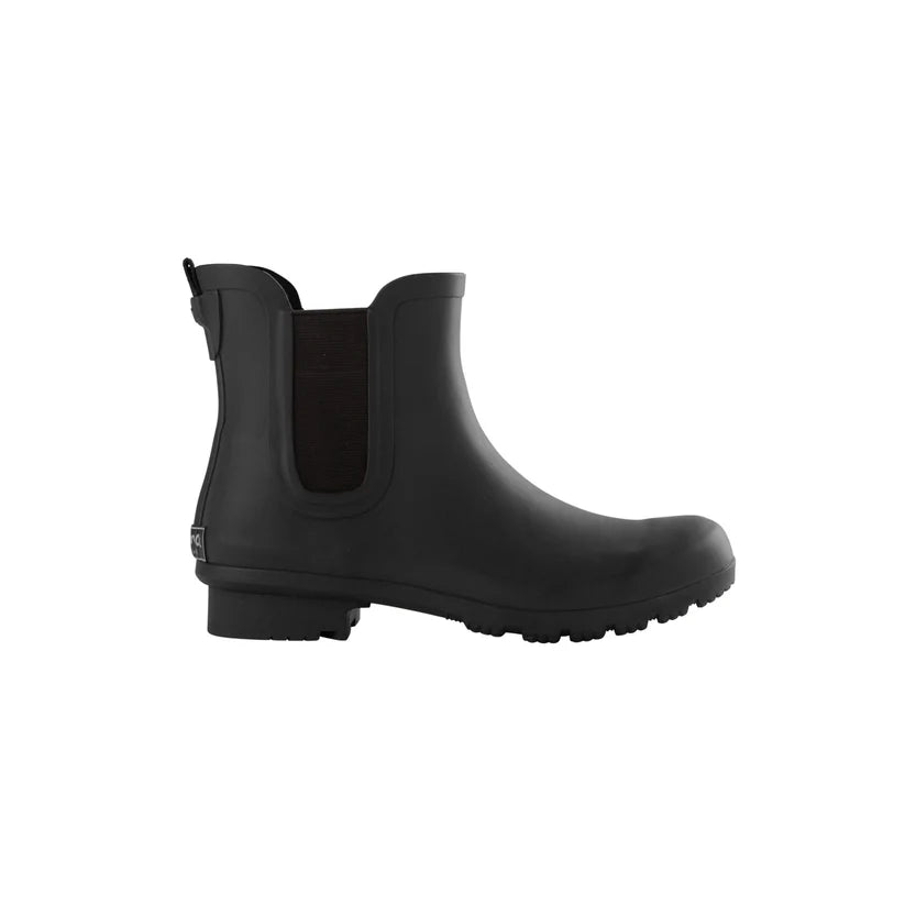 Roma Chelsea Matte Black Women's Rain Boots