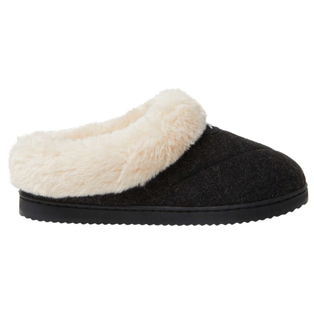 Dearfoams Women's Slippers Black Item #1527205