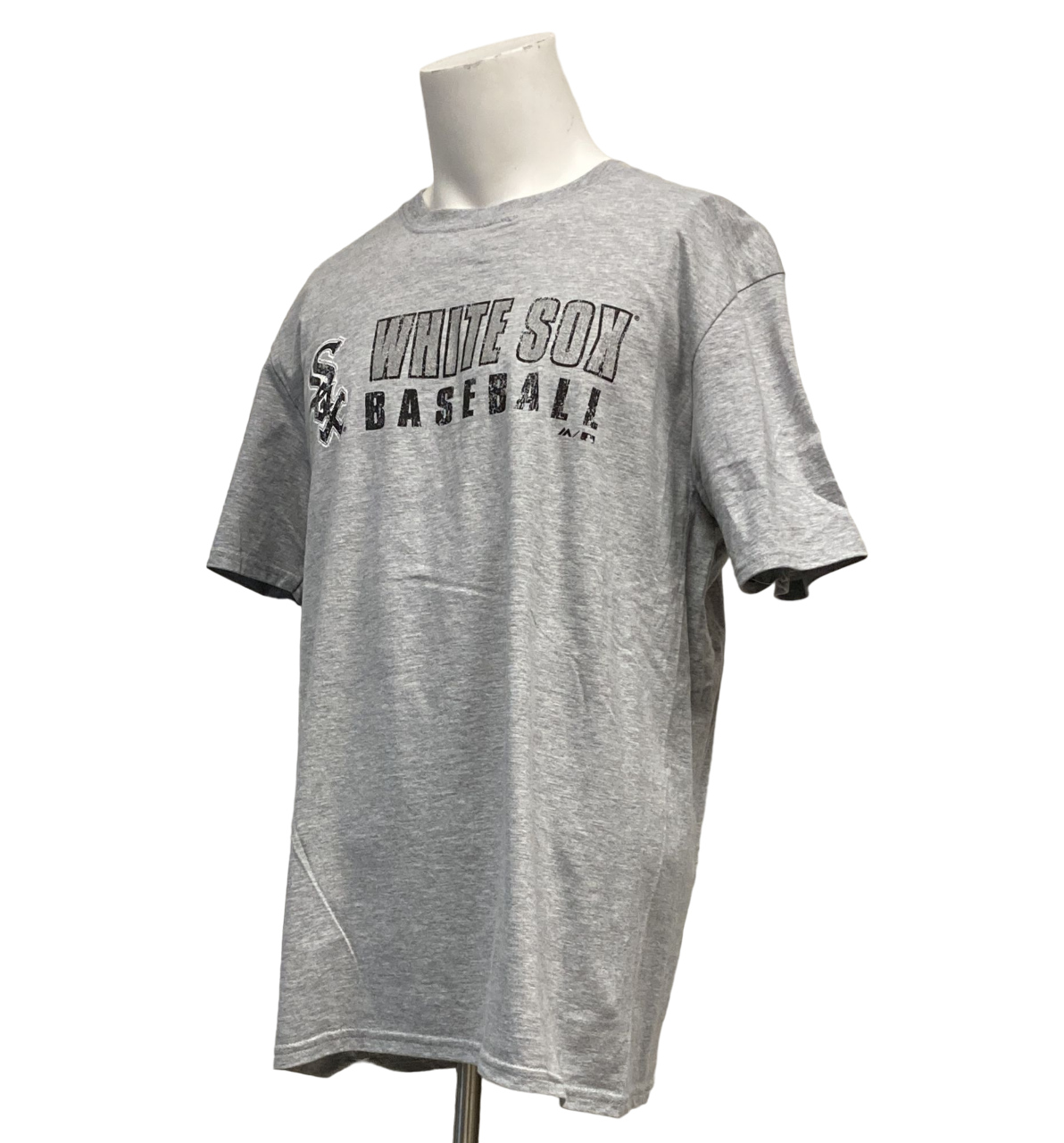 Majestic Men's Tee Shirt Grey White Sox Baseball