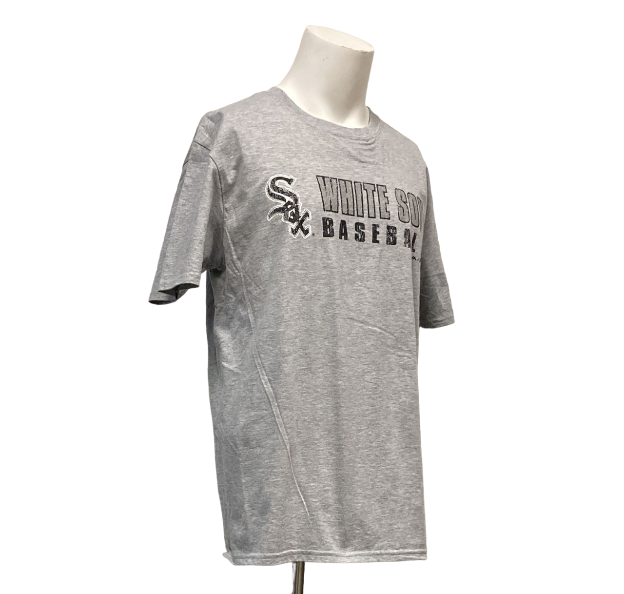 Majestic Men's Tee Shirt Grey White Sox Baseball