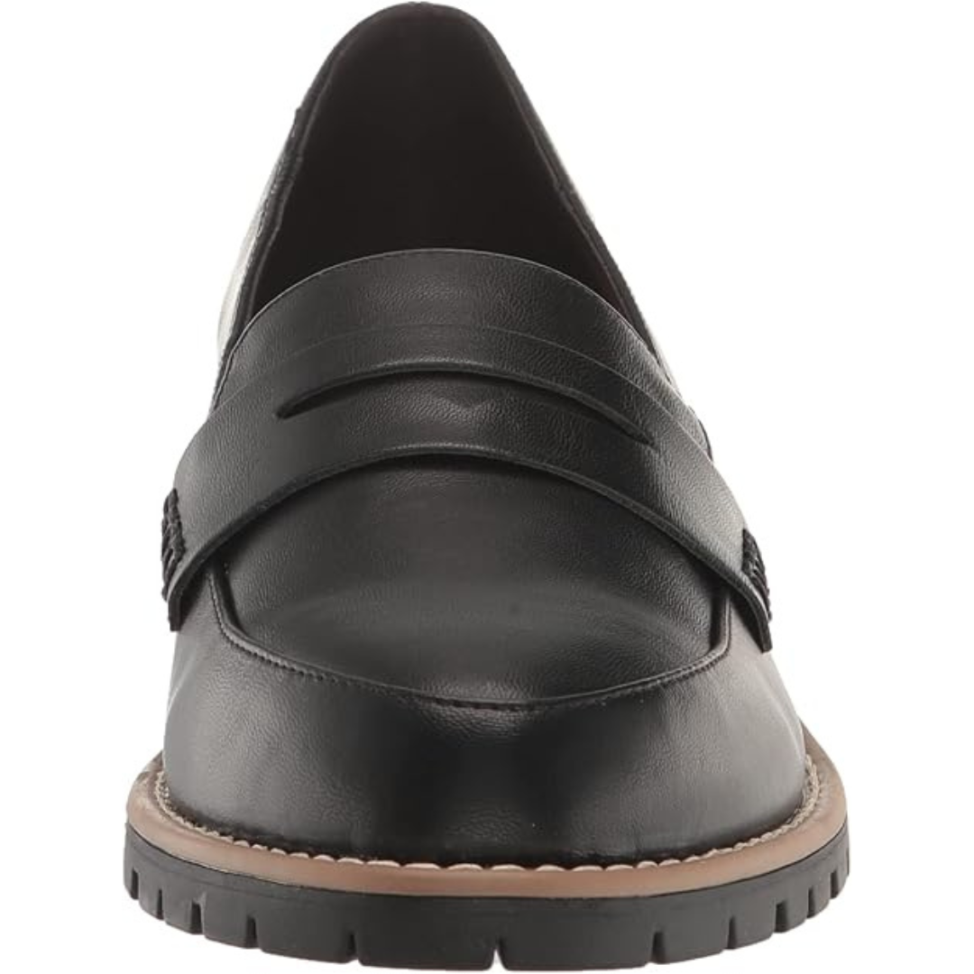 Dolce Vita Women's Crisp Slip-On Lug Loafer Flats Black