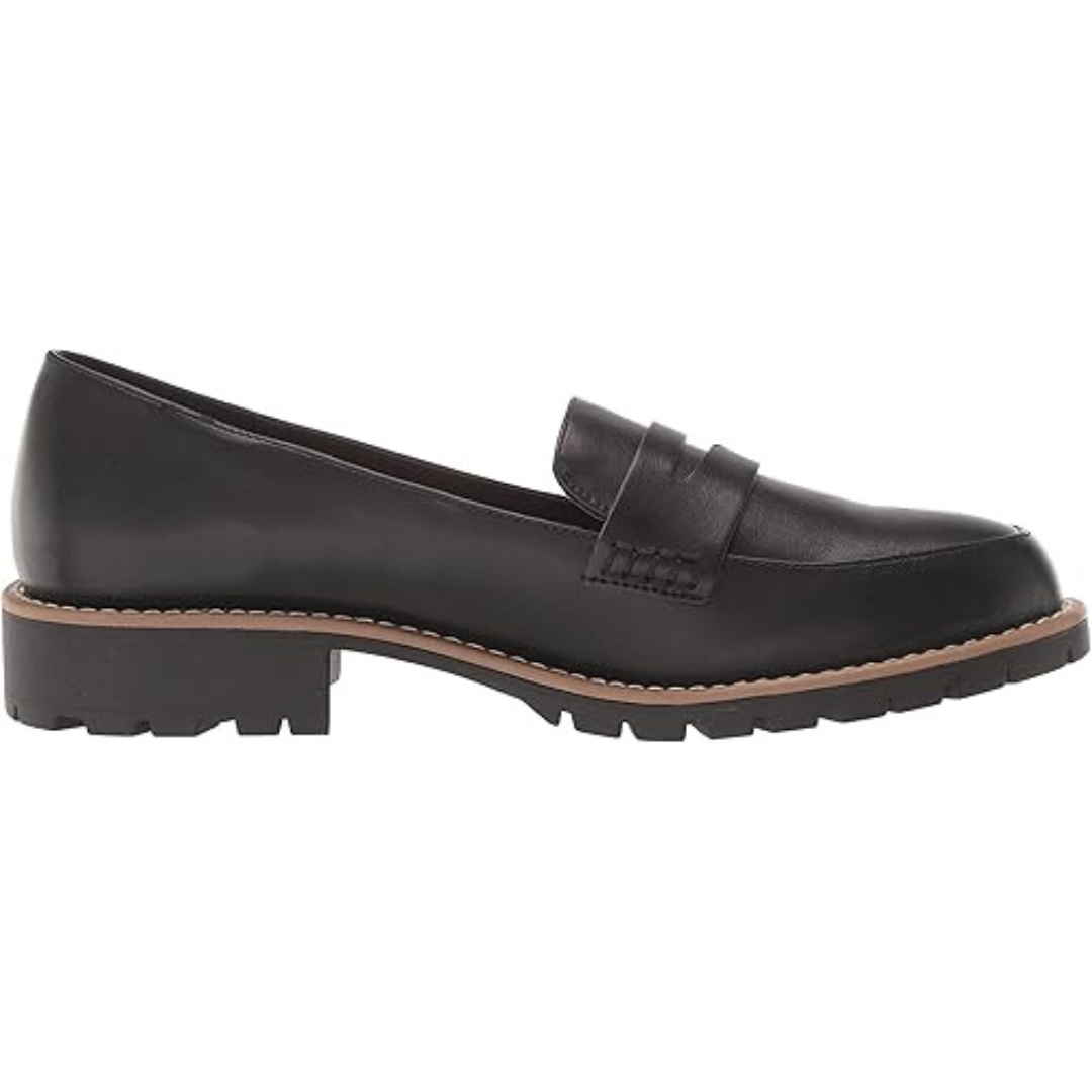 Dolce Vita Women's Crisp Slip-On Lug Loafer Flats Black