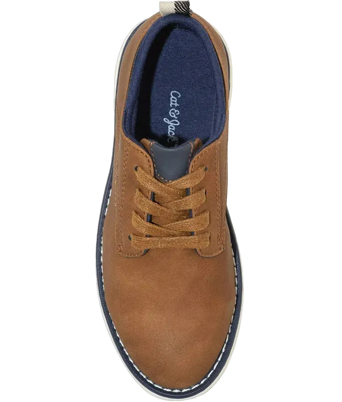 Cat & Jack  Boy’s Franco Oxford  Dress Casual Lace Up Shoe Sneaker Brown