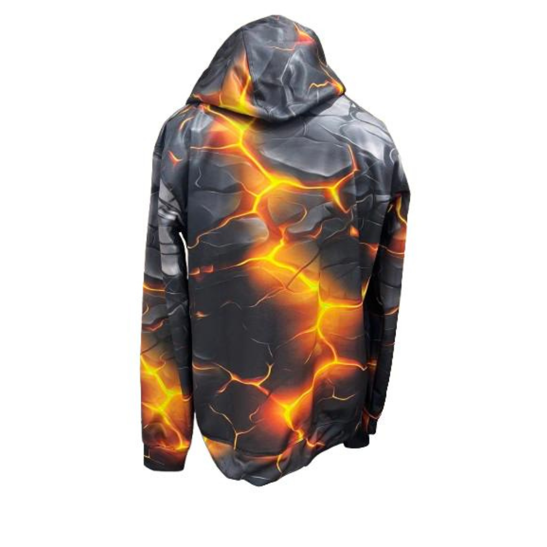 Generic Unisex 3D Black Thunder Graphic Pull-Over Hoodie