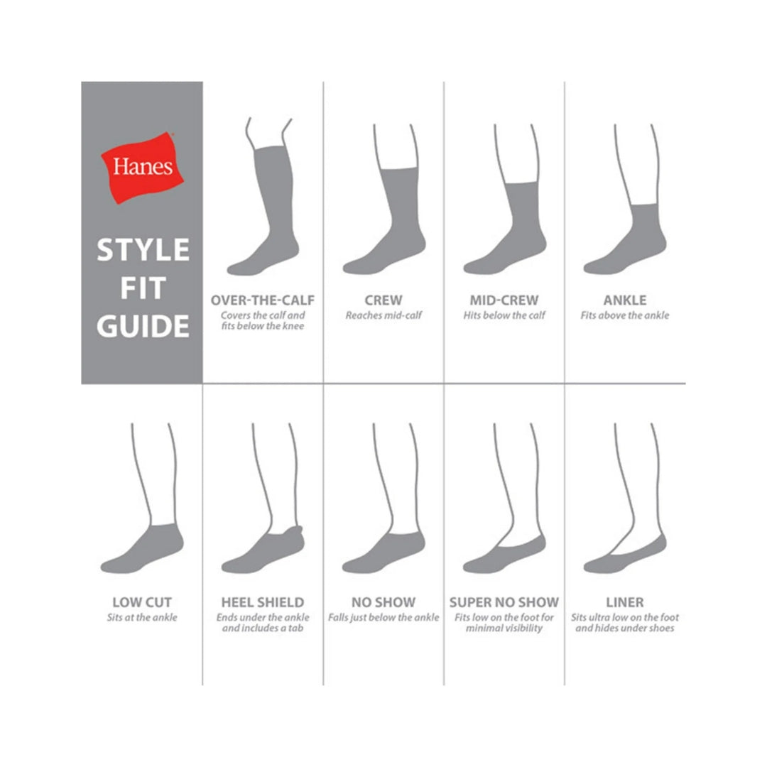 Hanes Women's No Show Socks 6-Pack