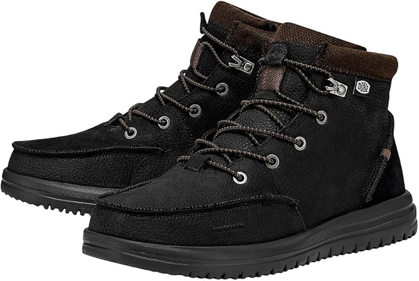 Hey Dude Boot Leather Black