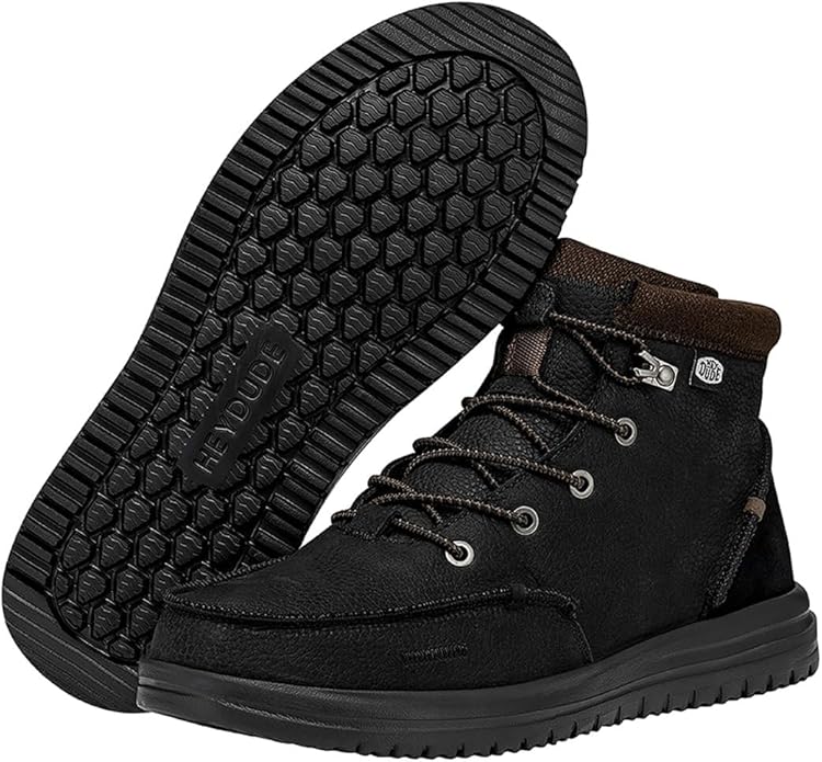 Hey Dude Boot Leather Black