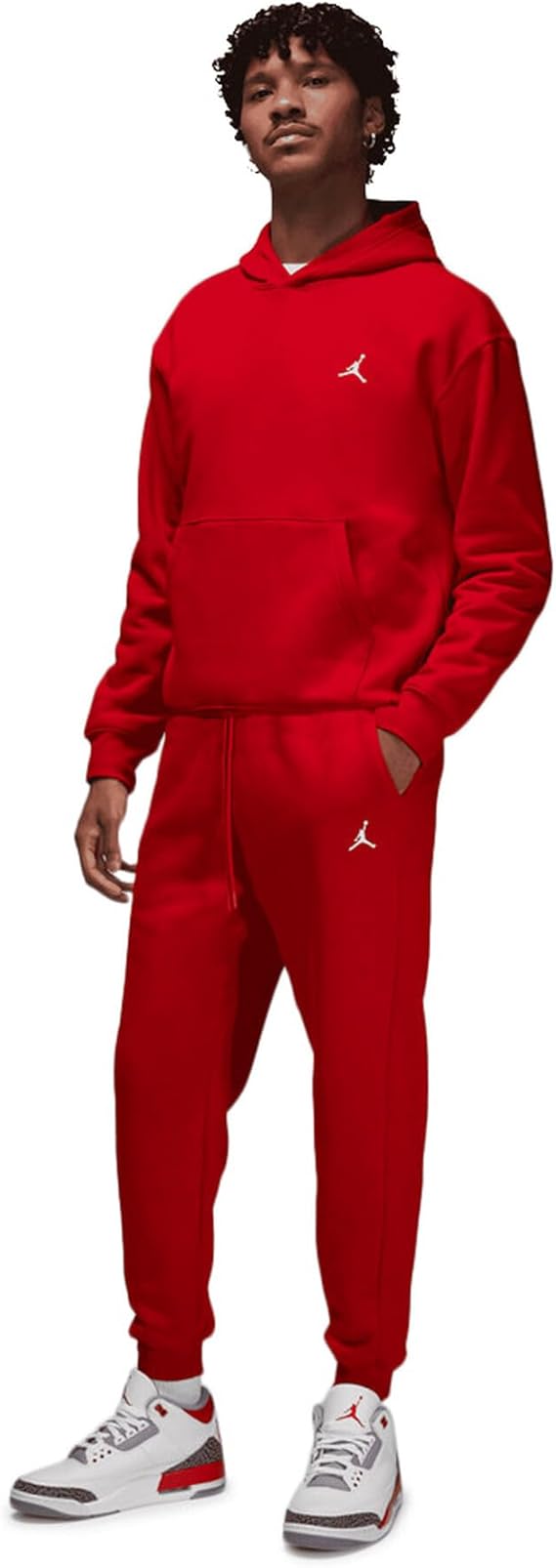 Air Jordan Essentials Men's Fleece Trousers Red FJ7779-687