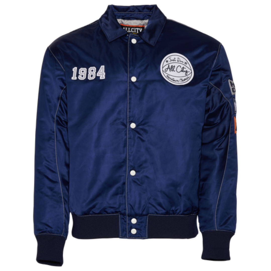 Vestes pour hommes Just Don All City Varsity Bleu