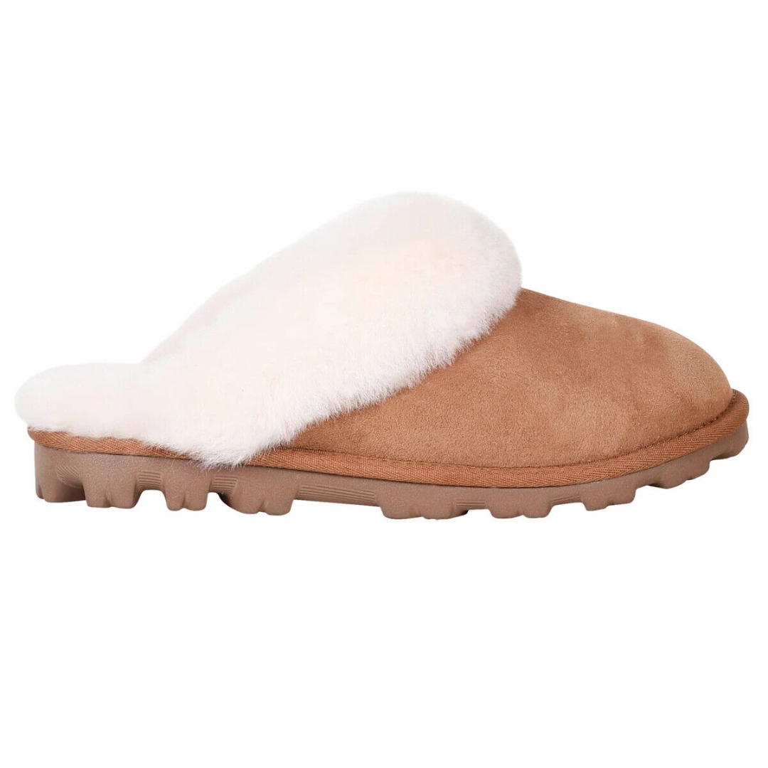 Kirkland Signature Ladies Shearling Slippers Tan Havane Itm./Art.1711736