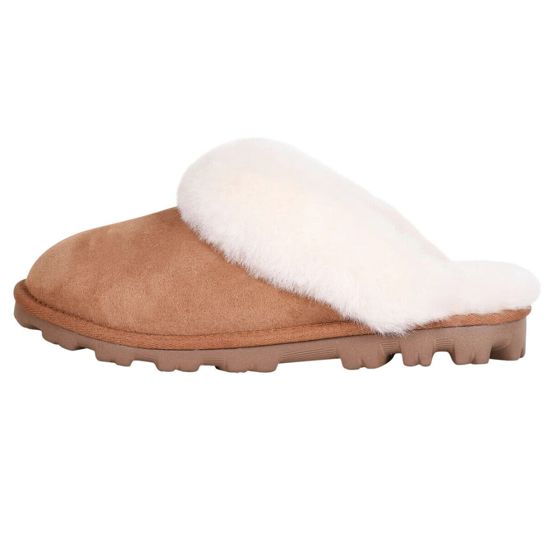 Kirkland Signature Ladies Shearling Slippers Tan Havane Itm./Art.1711736