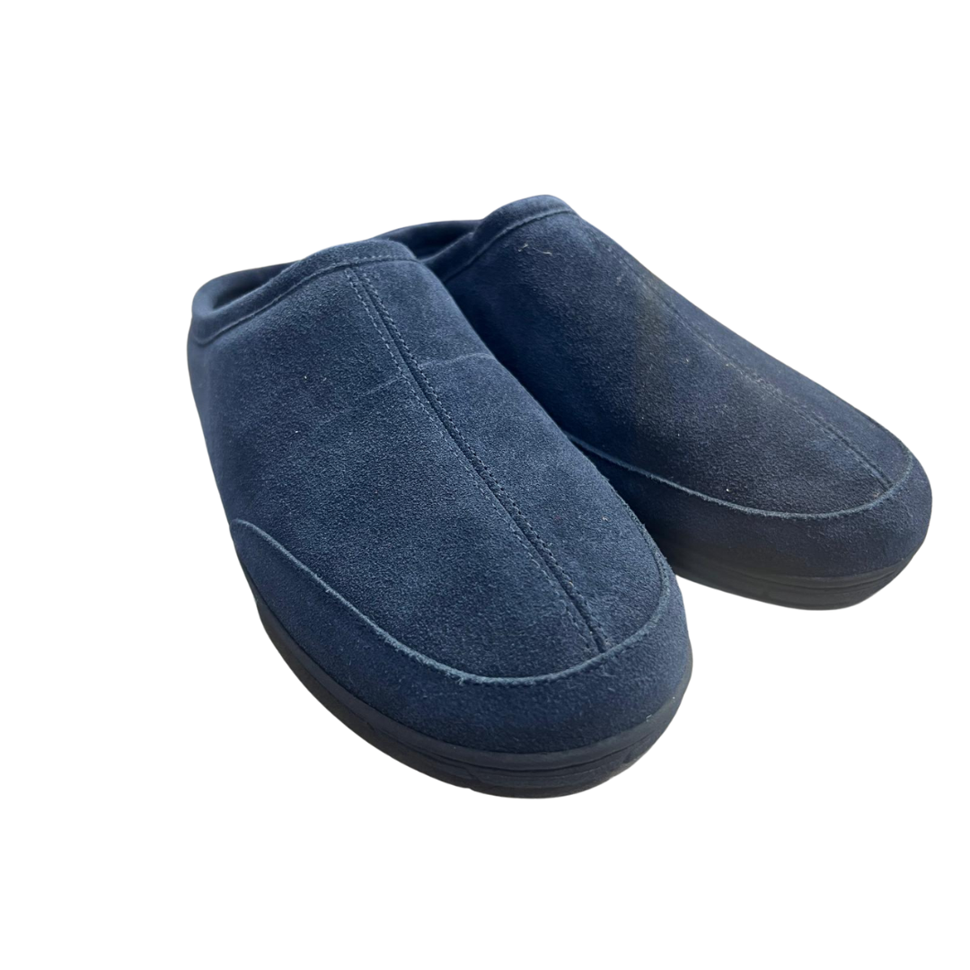 Lands' End Men's Flannel Lined Clog Suede Slipper