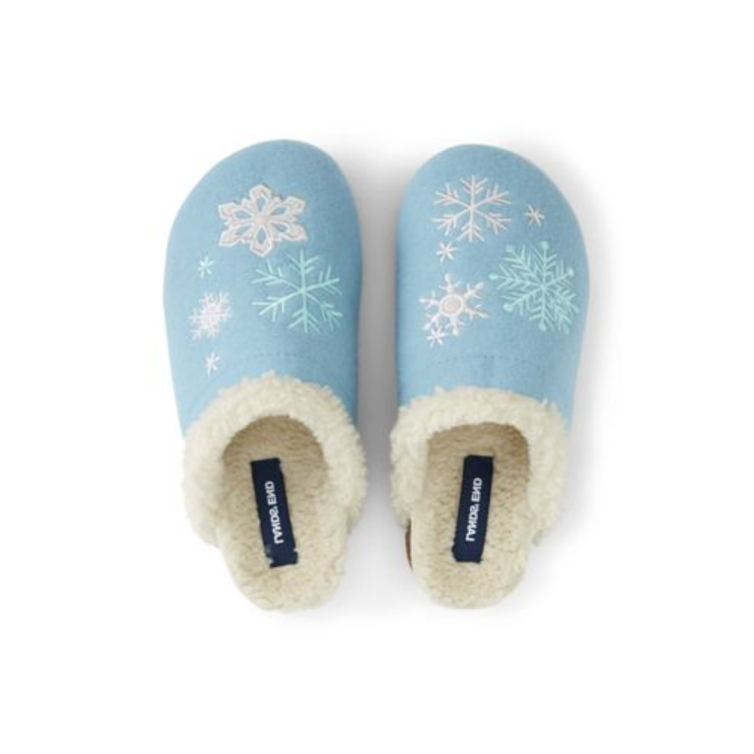 Lands' End Women's Animal Scuff Slippers Snowflakes