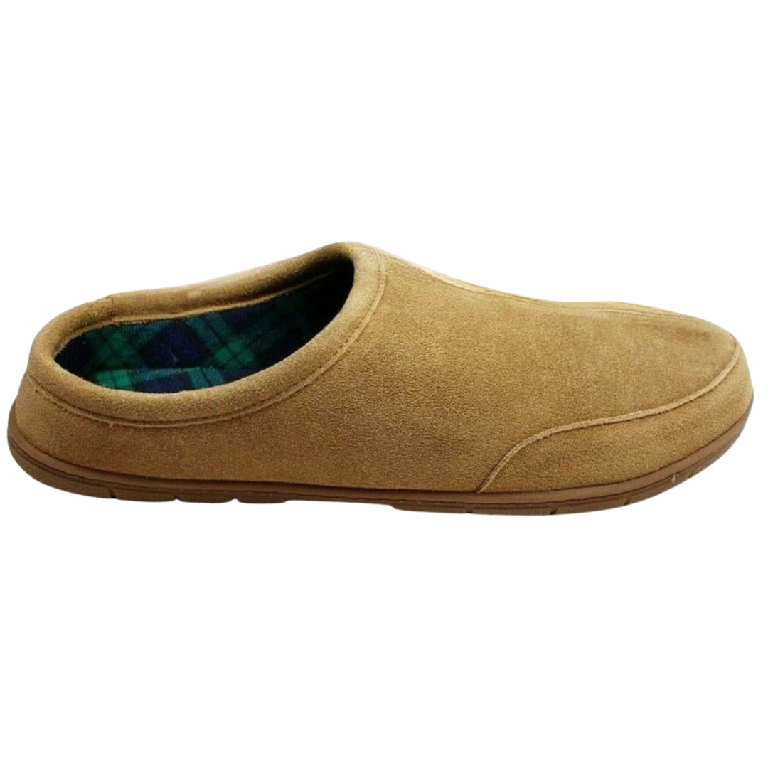 Lands' End Men's Flannel Lined Clog Suede Slipper