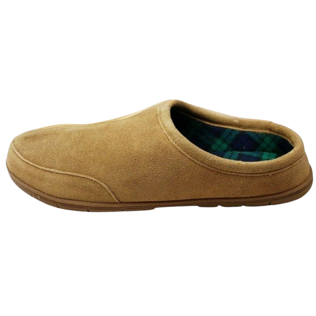 Lands' End Men's Flannel Lined Clog Suede Slipper