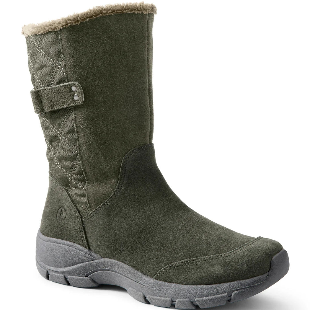 Botas de nieve de microgamuza para mujer de Lands End