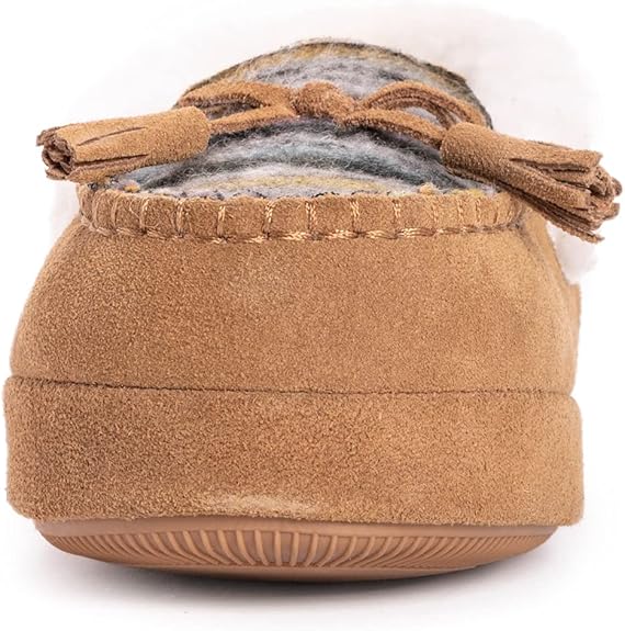 Muk Luks Women's Leather Goods Sia Moccasin Slipper - Camel