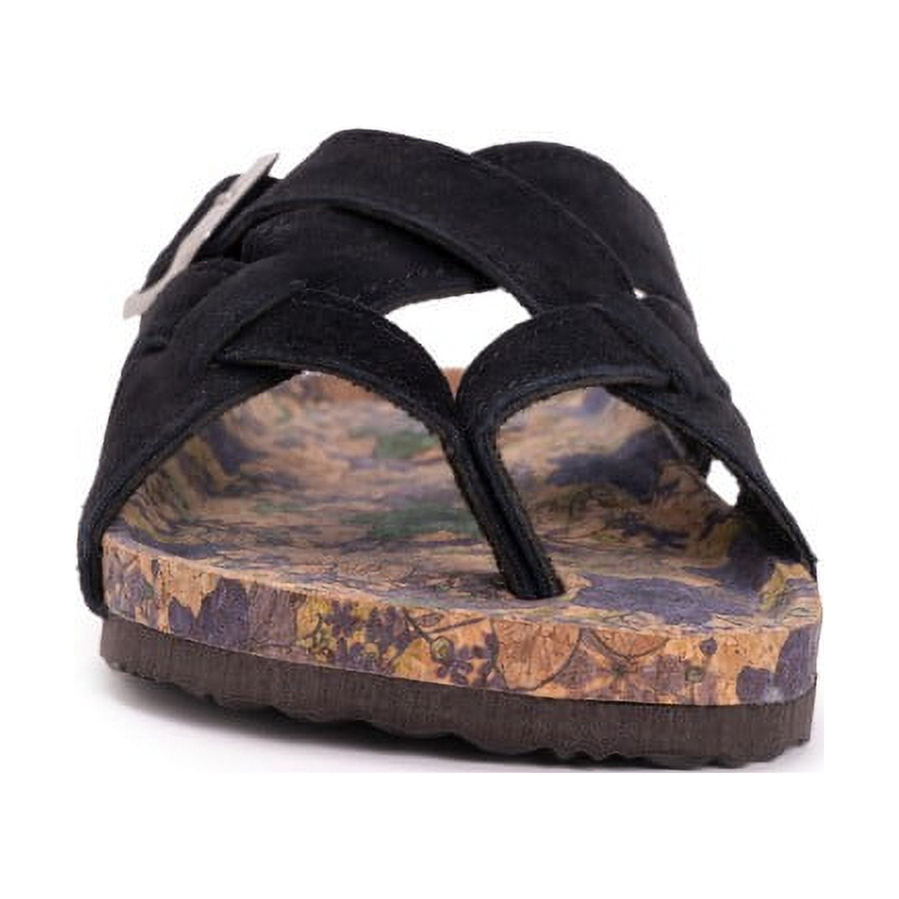 Muk Luks Women's Shayna Terra Turf Flat Sandals Black