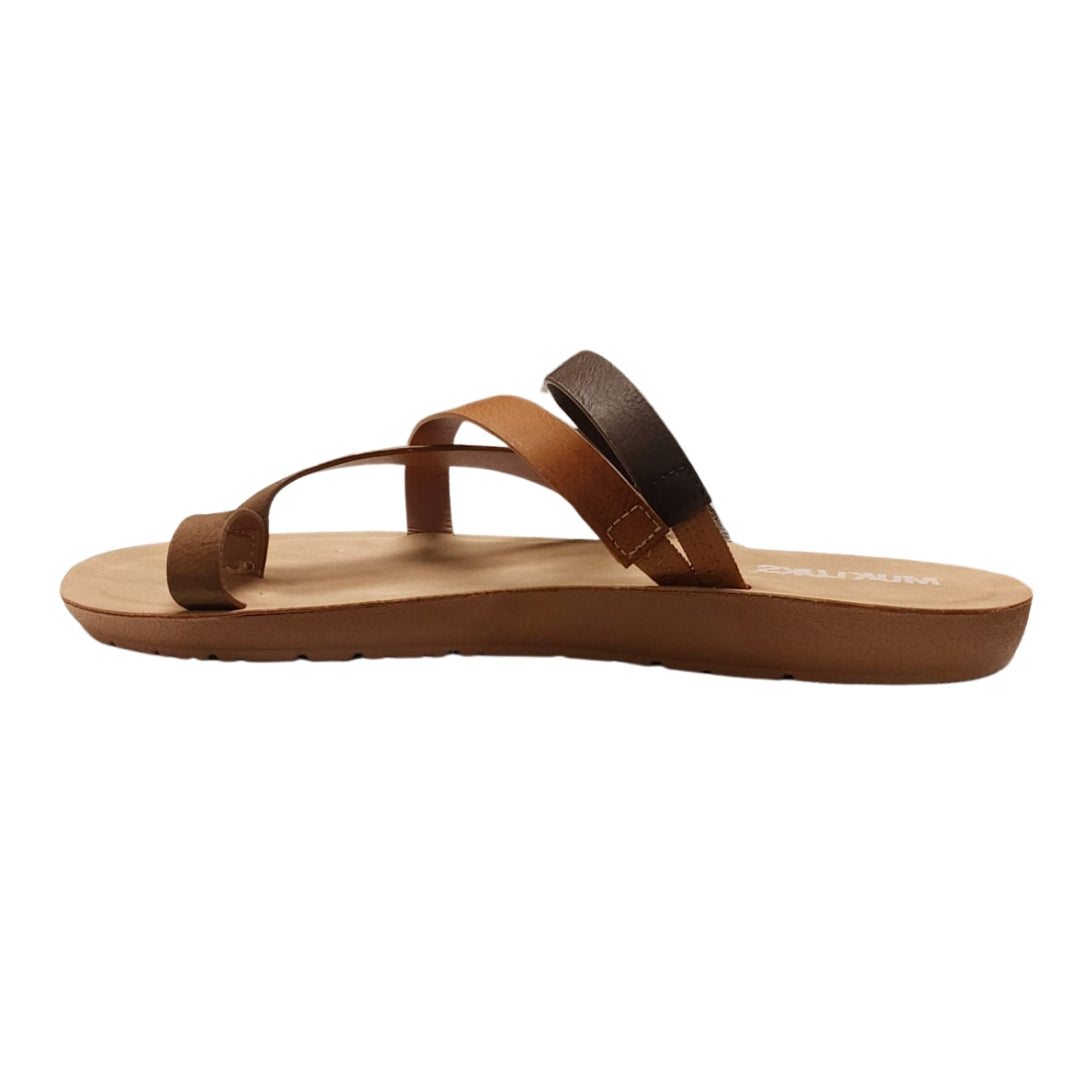 Muk Luks Brown Women's Neutral Flat Sandals