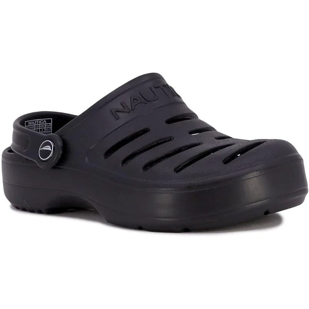 Nautica Unisex River Edge Black Clogs KM3395