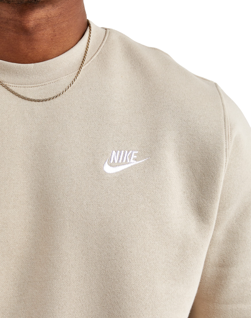 Nike Men's Sportswear Club Fleece Crew BV2662-206 Light Brown