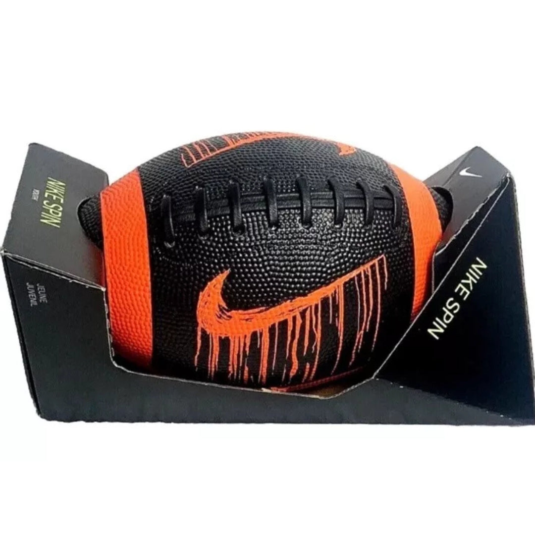 Nike Spin 8 Football Youth 12-14 Neon Orange Black