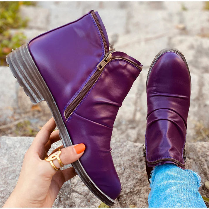 Purple Ankle Boots Women's