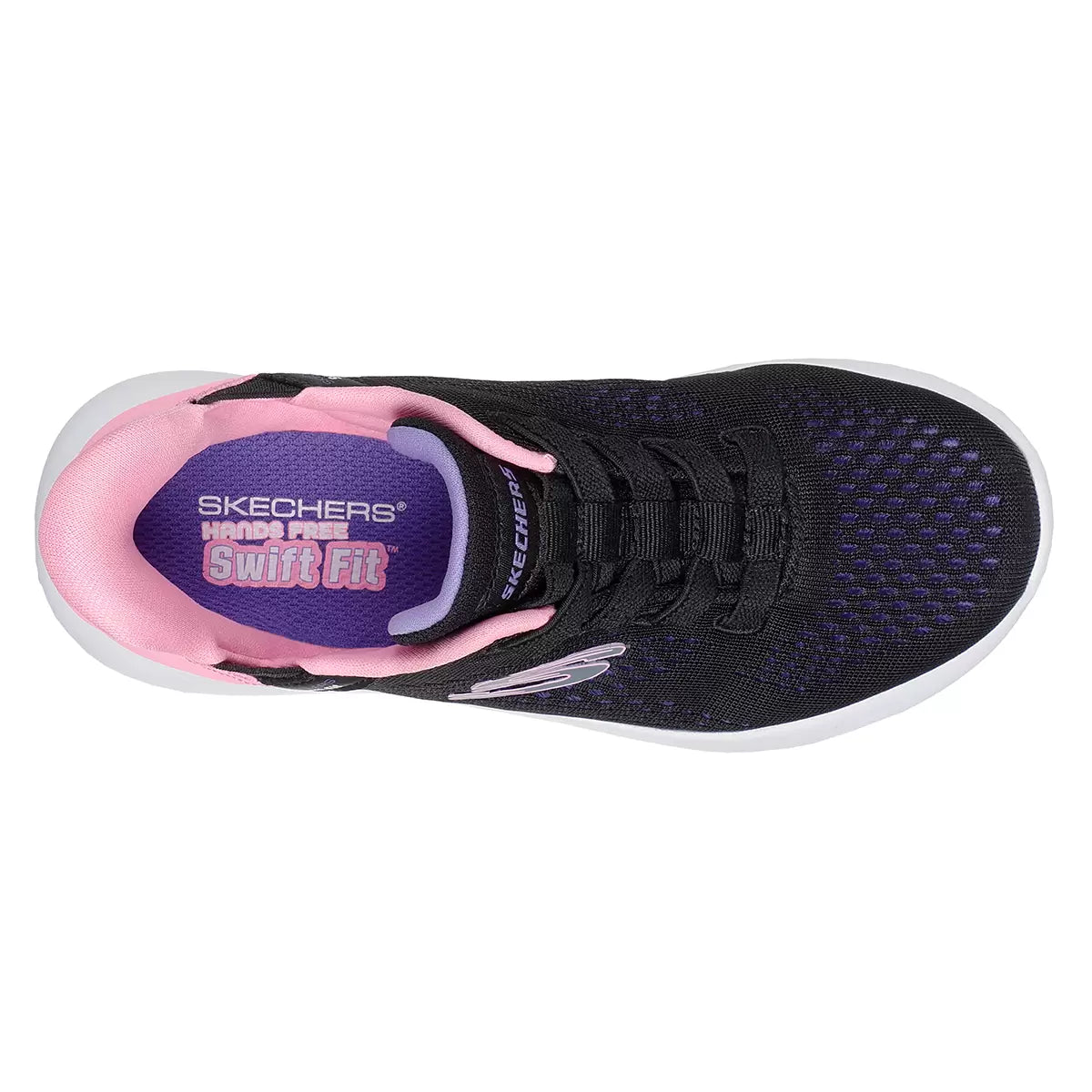 Skechers Kid's Swift Fit Sneaker Black / Pink