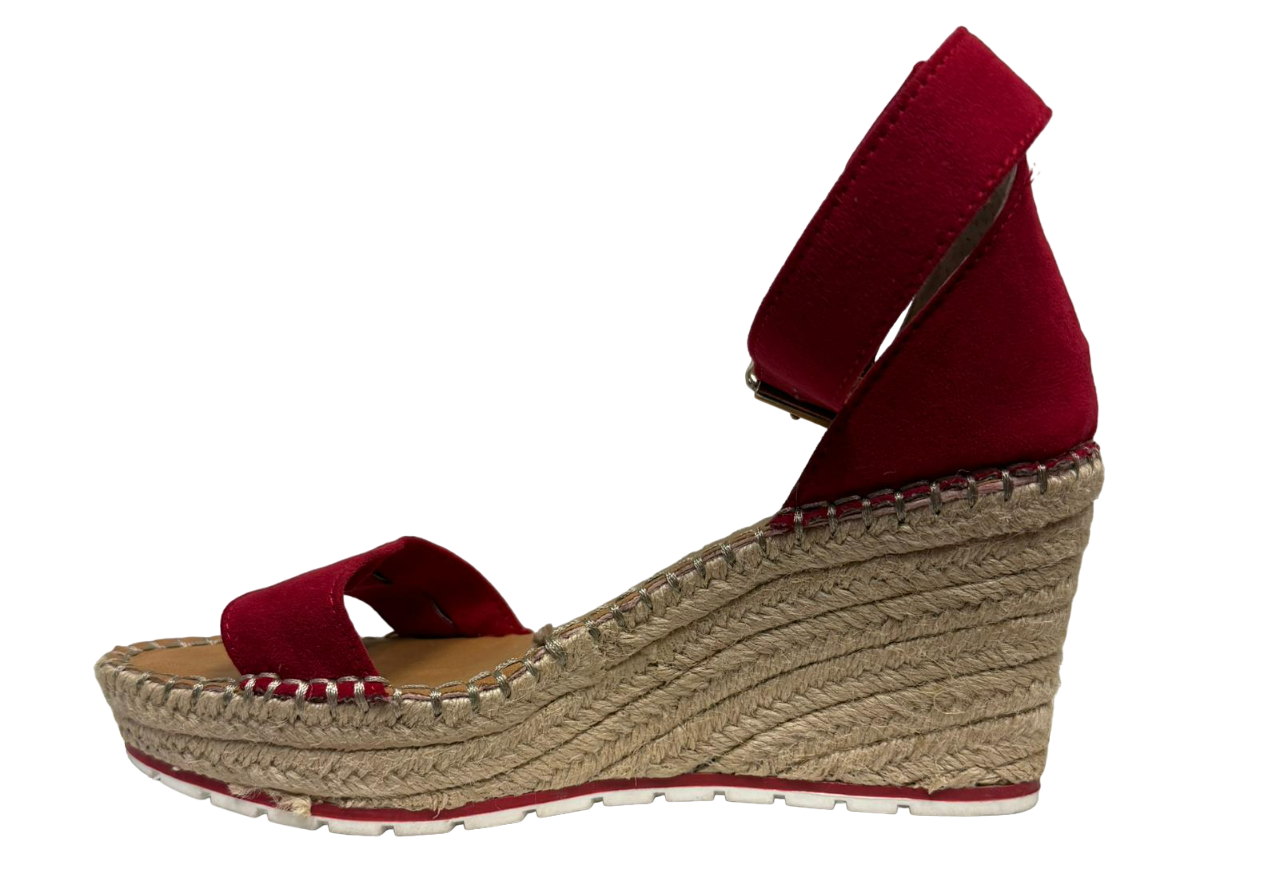 Sun + Stone Women's Red Wedge Sandals