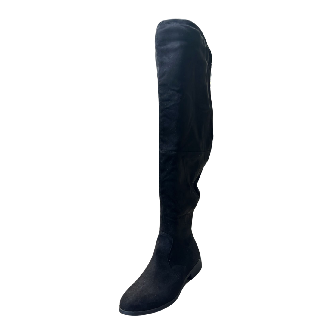 Devon Sport Over the Knee Wide-Calf Boots Black