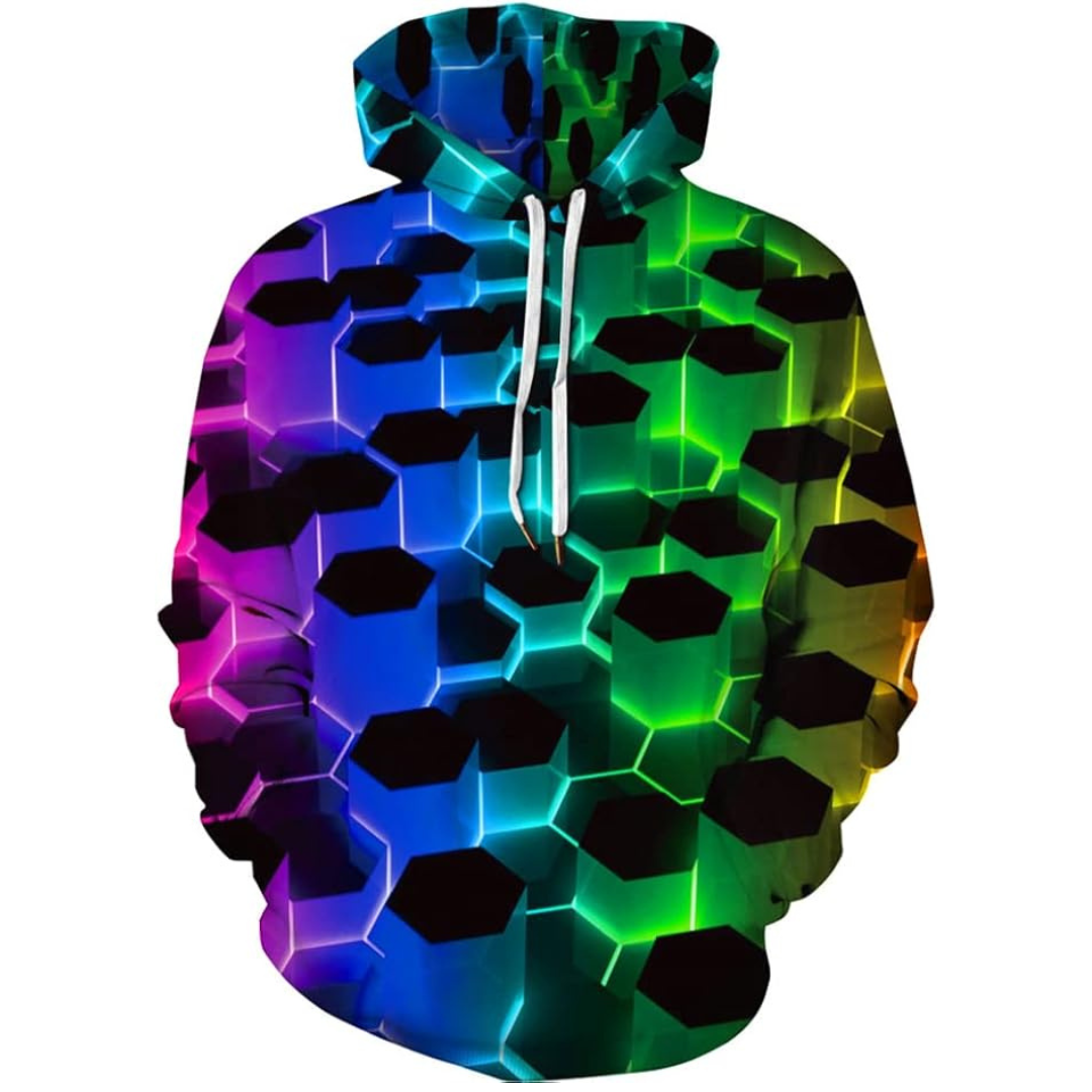 Generic Unisex 3D Novelty Pull-Over Hoodie