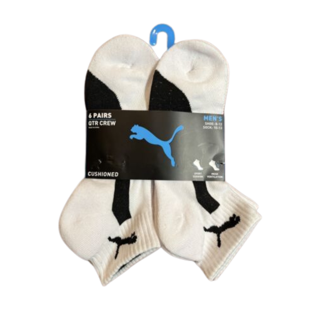 Puma Men's Cushioned Ankle Socks White/Black