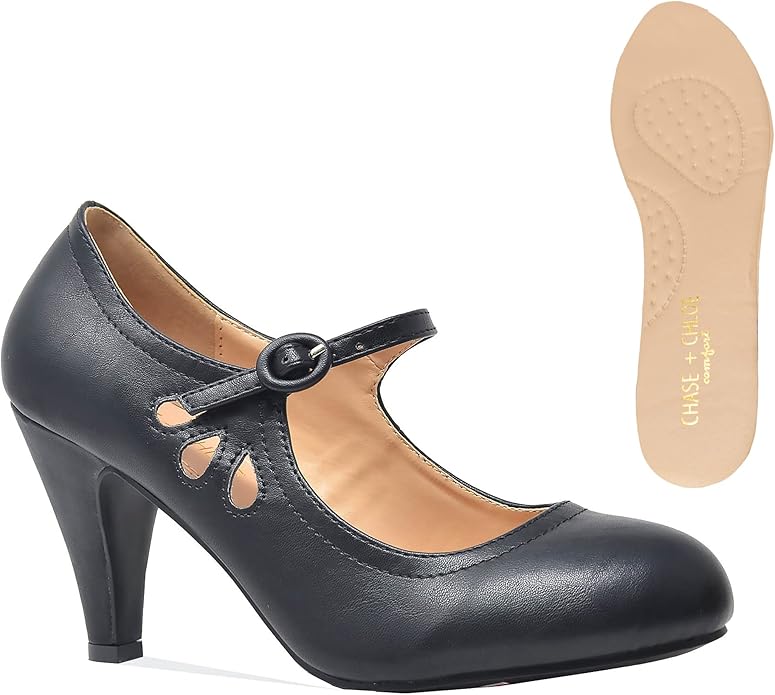 Chase & Chloe Kimmy-21 Women's Round Toe Dress Pumps